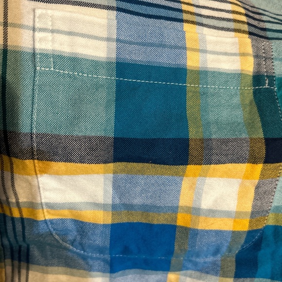 Saddlebred vintage Oxford business casual bright plaid button down - Picture 3 of 3